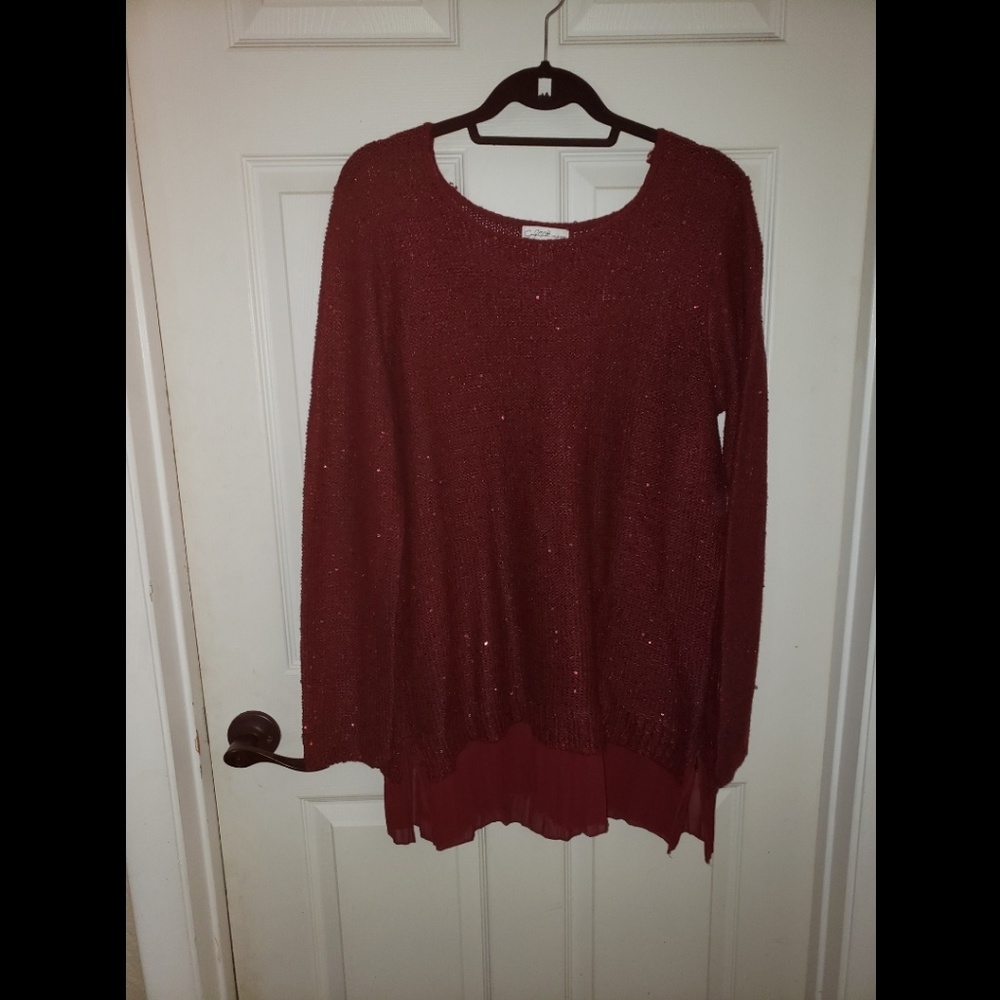 Red sparkle sweater